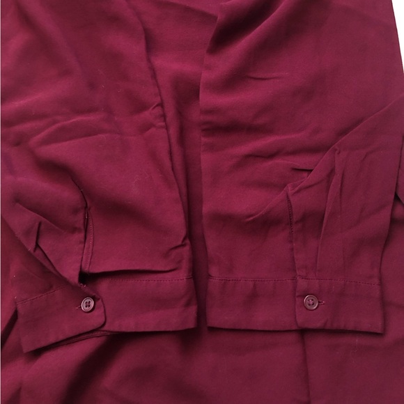 Uniqlo 1/2 Long Sleeve Blouse in Maroon Women’s Size S - Picture 8 of 12